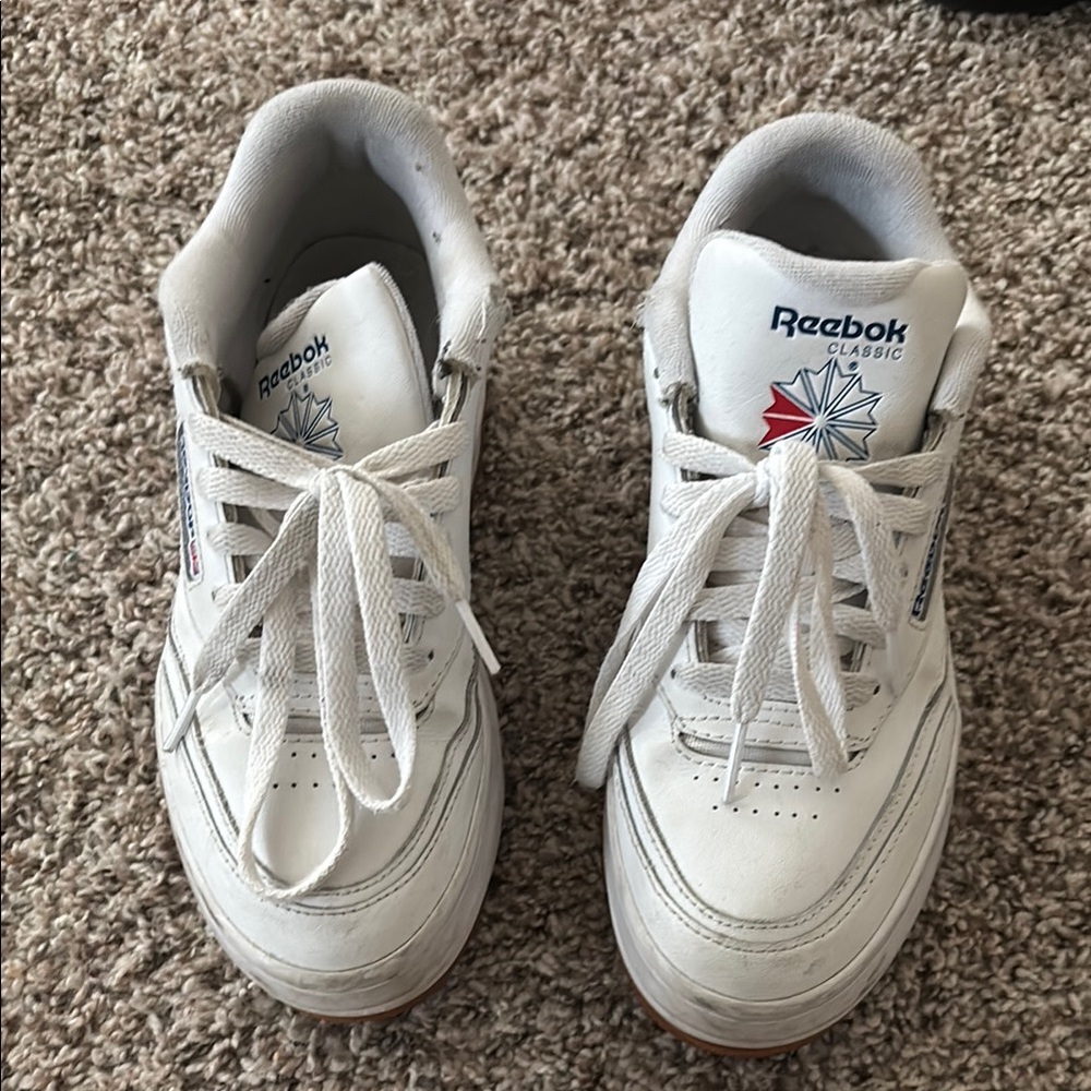 Reebok Classic White Platform Sneakers